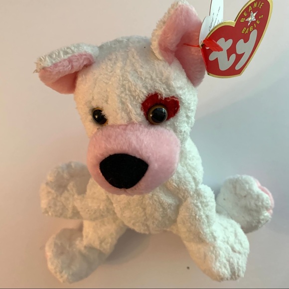 Ty Other - TY Beanie Babies Cupid White Plush Dog 7” New